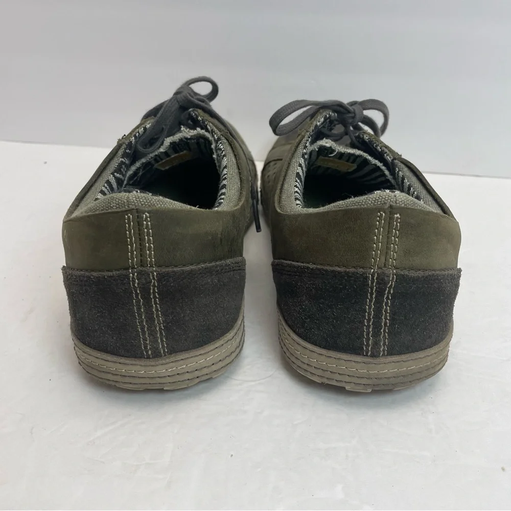 CUSHE men’s size 13 Shumakers Mark Leather Sneakers Military green